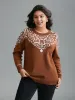 Bandana Jacquard Pattern Round Neck Pullover sold by Bloomchic