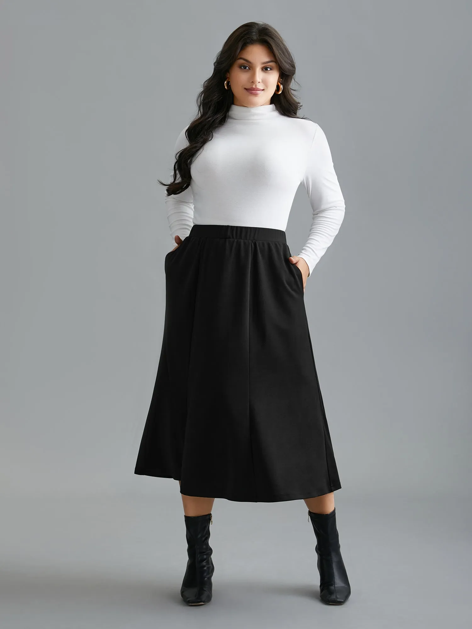 Elastic Waist Fishtail Maxi Skirt sold by Bloomchic product image thumbnail 3