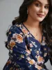 Floral Shirred V-Neck Maxi Dress sold by Bloomchic