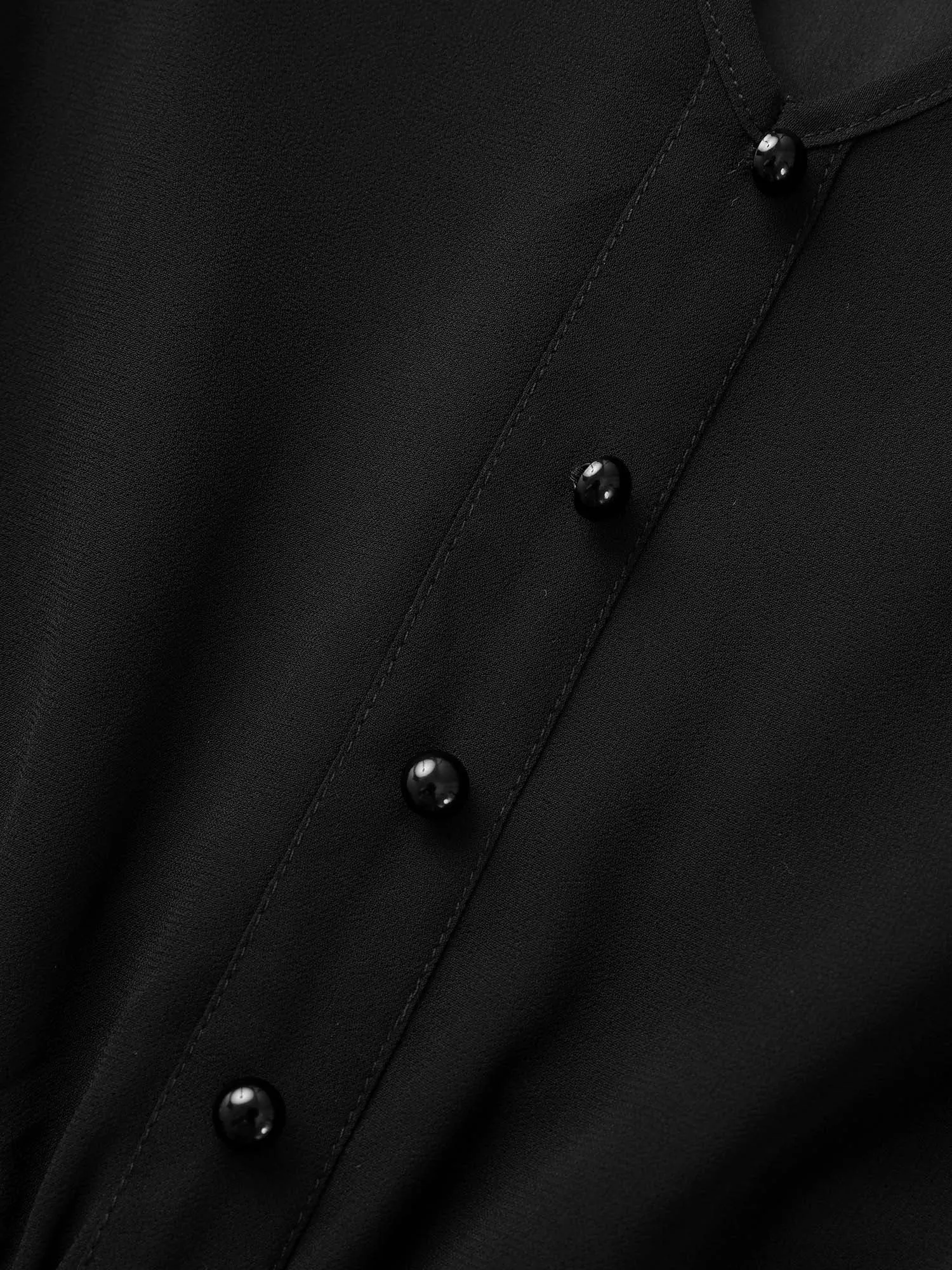 Chiffon Button Detail Flutter Sleeve Dress sold by Bloomchic product image thumbnail 5
