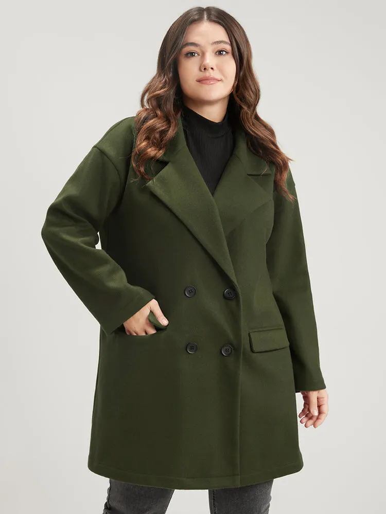 Solid Button Down Flap Pocket Suit Collar Coat sold by Bloomchic product image thumbnail 5