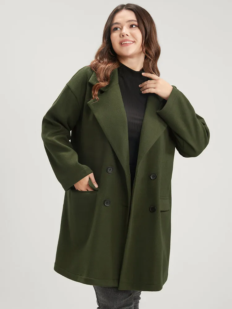 Solid Button Down Flap Pocket Suit Collar Coat sold by Bloomchic product image thumbnail 4