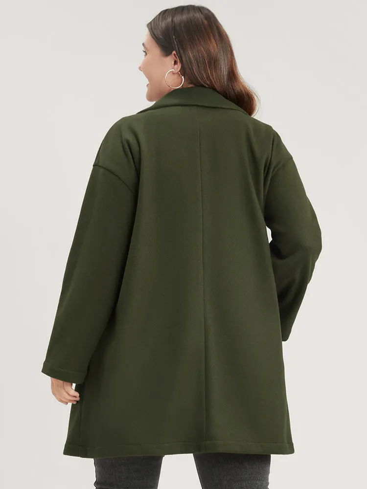 Solid Button Down Flap Pocket Suit Collar Coat sold by Bloomchic product image thumbnail 3