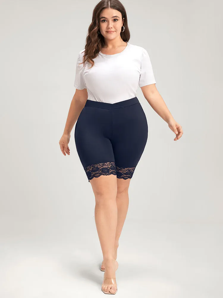 Solid Lace Insert Shorts sold by Bloomchic product image thumbnail 3