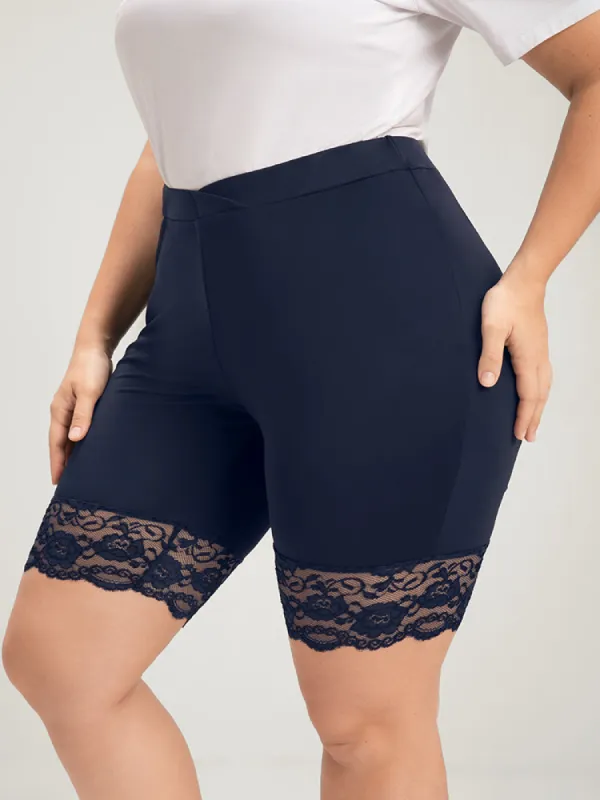 Solid Lace Insert Shorts sold by Bloomchic