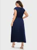 Solid Button Pocket Sleeveless Wrap Split Belted Dress sold by Bloomchic