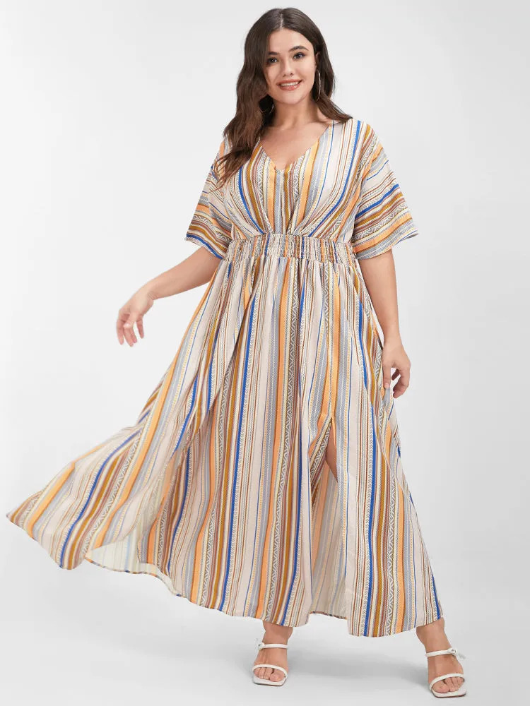 Bandana Split Dolman Sleeve Pocket Maxi Dress sold by Bloomchic product image thumbnail 2