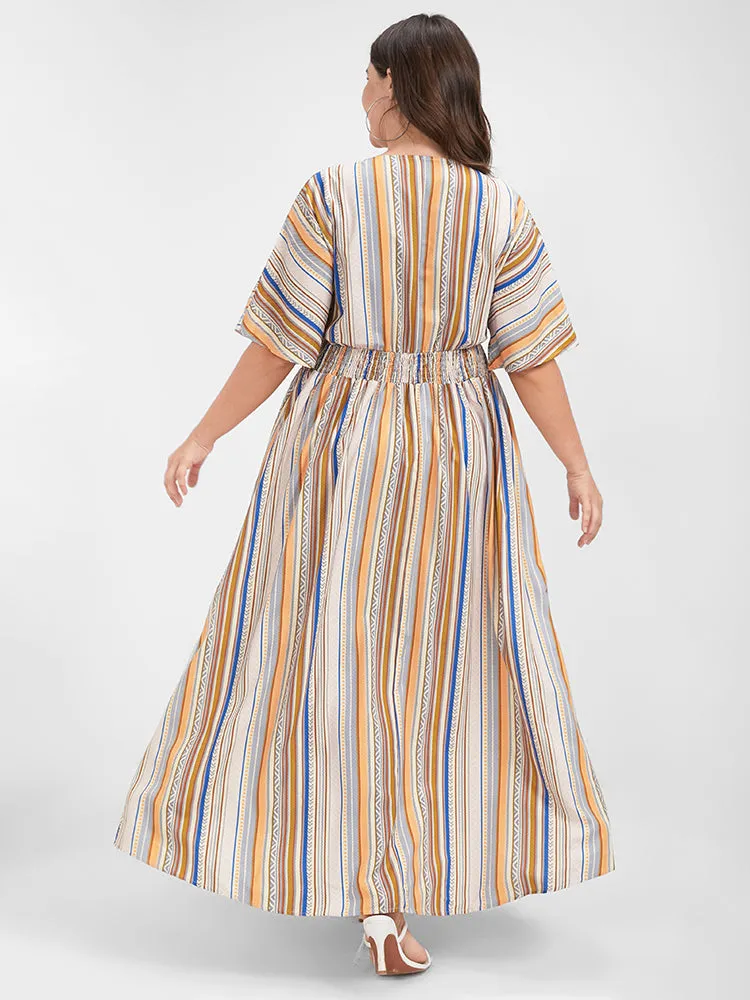Bandana Split Dolman Sleeve Pocket Maxi Dress sold by Bloomchic product image thumbnail 3