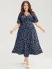 Ditsy Floral Pleated Pocket Raglan Sleeve Ruffle Dress sold by Bloomchic