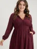 Polka Dot Lantern Sleeve Pocket Wrap Flutter Dress sold by Bloomchic