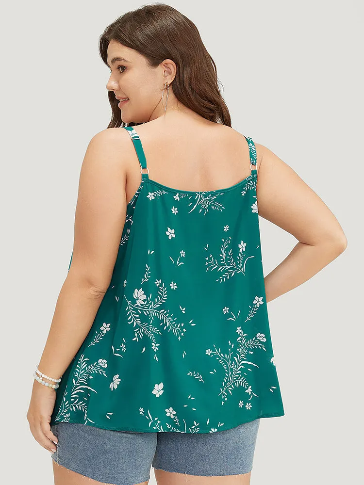 Floral Tiered Front Adjustable Straps Cami Top sold by Bloomchic product image thumbnail 4