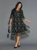 Floral Embroidered Ruffles Mesh Dress sold by Bloomchic