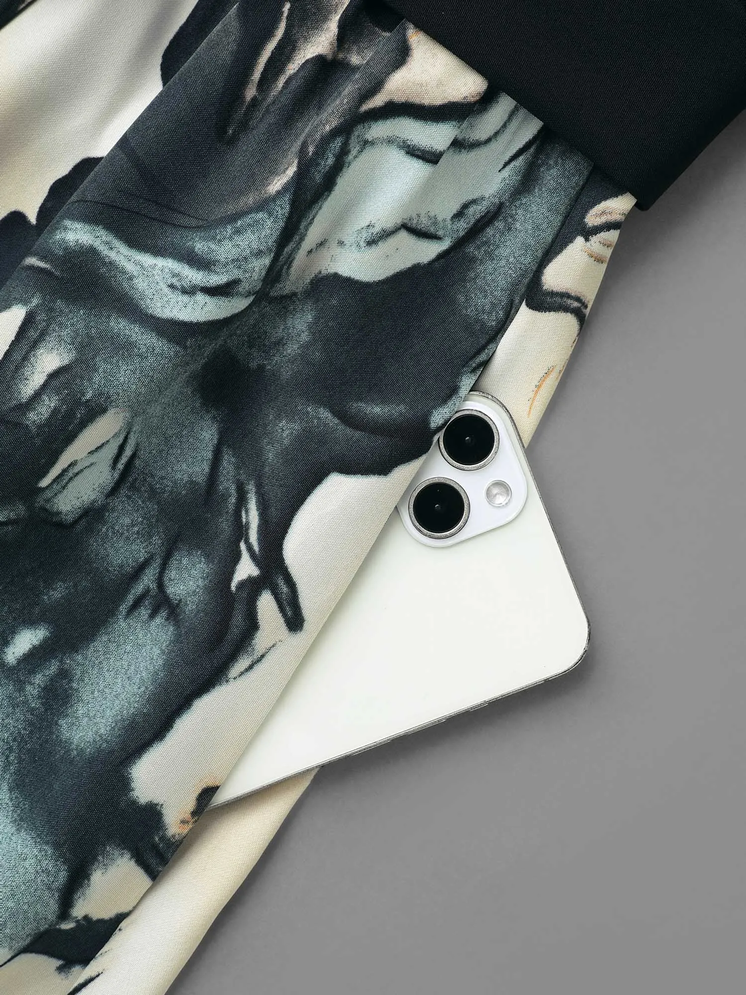 Surplice Neck Marble Print Belted Dress sold by Bloomchic product image thumbnail 5