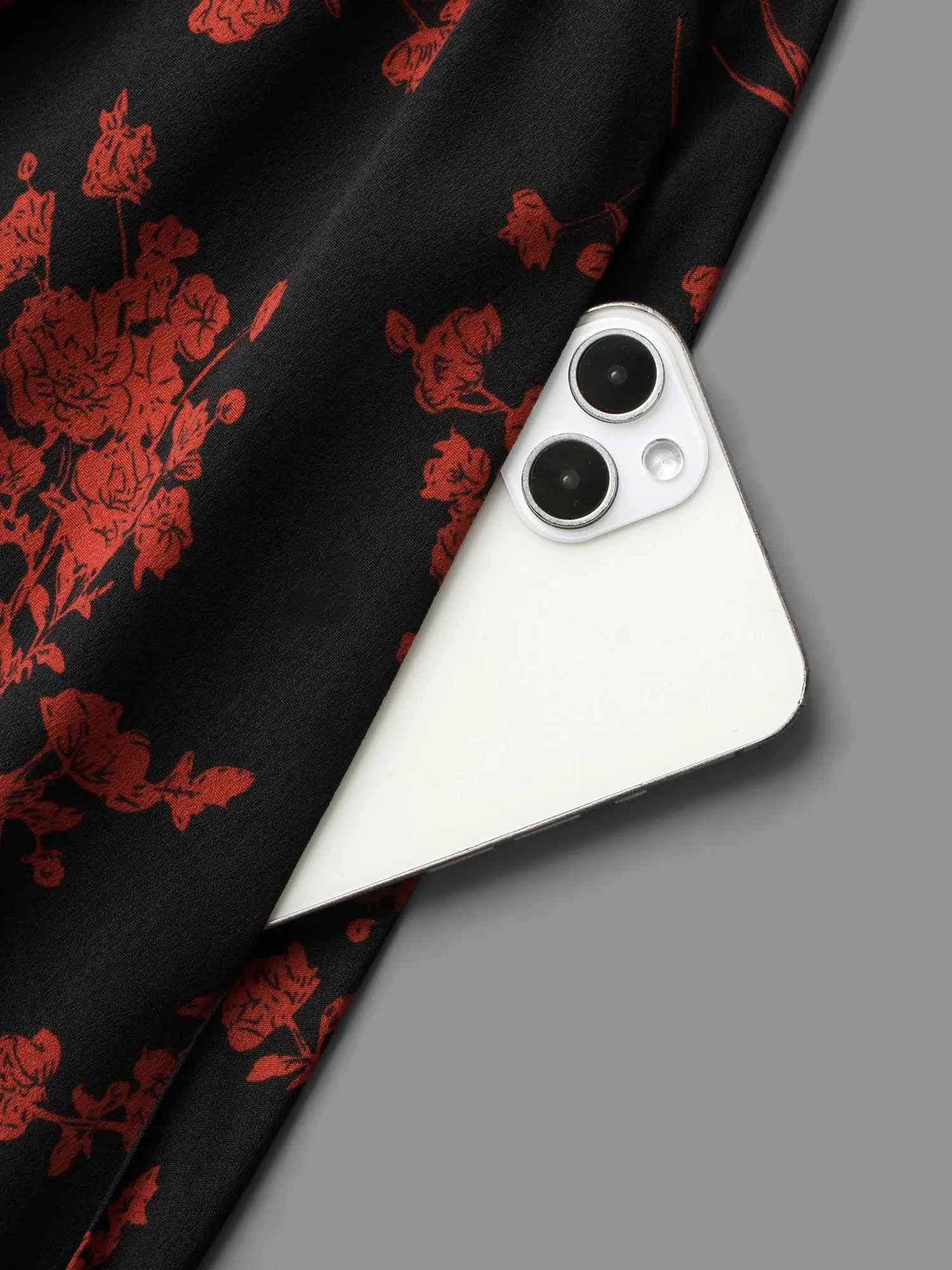 Silhouette Floral Print Notched Dress sold by Bloomchic product image thumbnail 5