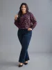 Hearts All Over Ruffled Neckline Blouse sold by Bloomchic