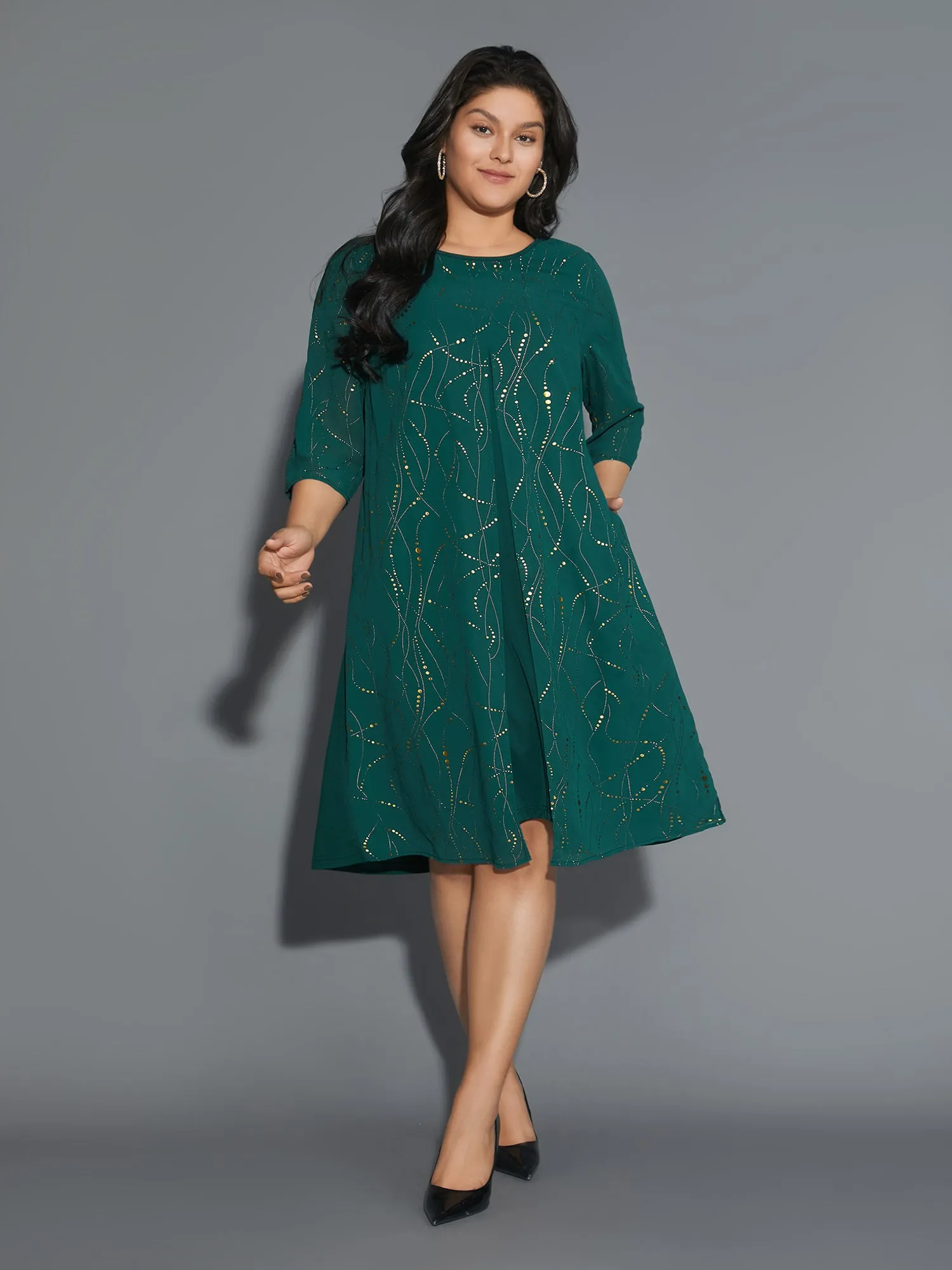 Glitter 2-In-1 Layered Dress sold by Bloomchic product image thumbnail 3