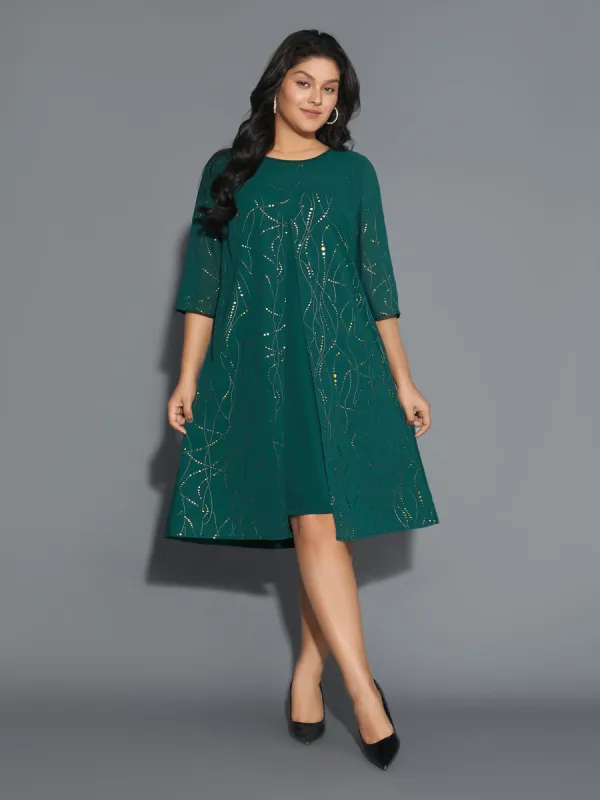 Glitter 2-In-1 Layered  Dress sold by Bloomchic