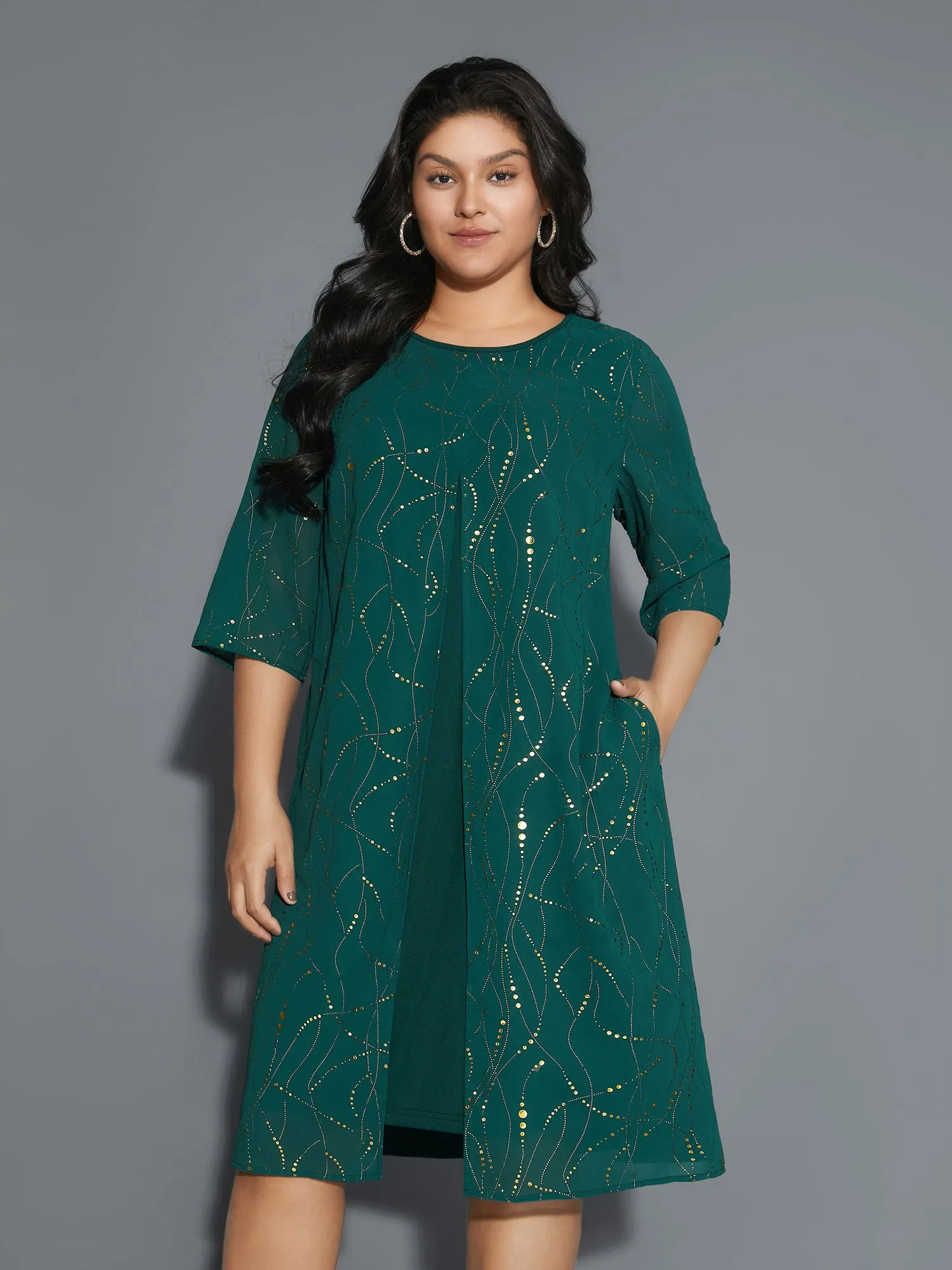 Glitter 2-In-1 Layered Dress sold by Bloomchic product image thumbnail 4