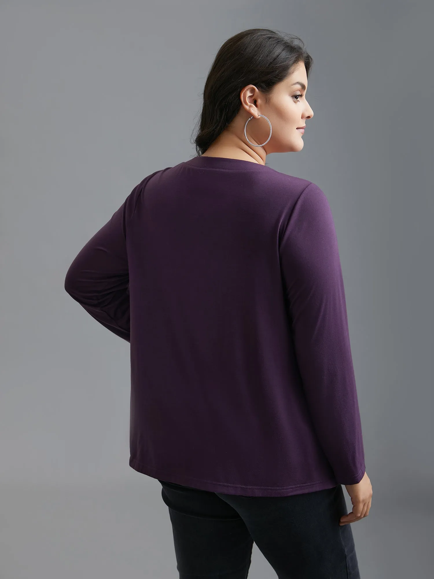 Notched Floral Embroidered Button Top sold by Bloomchic product image thumbnail 4