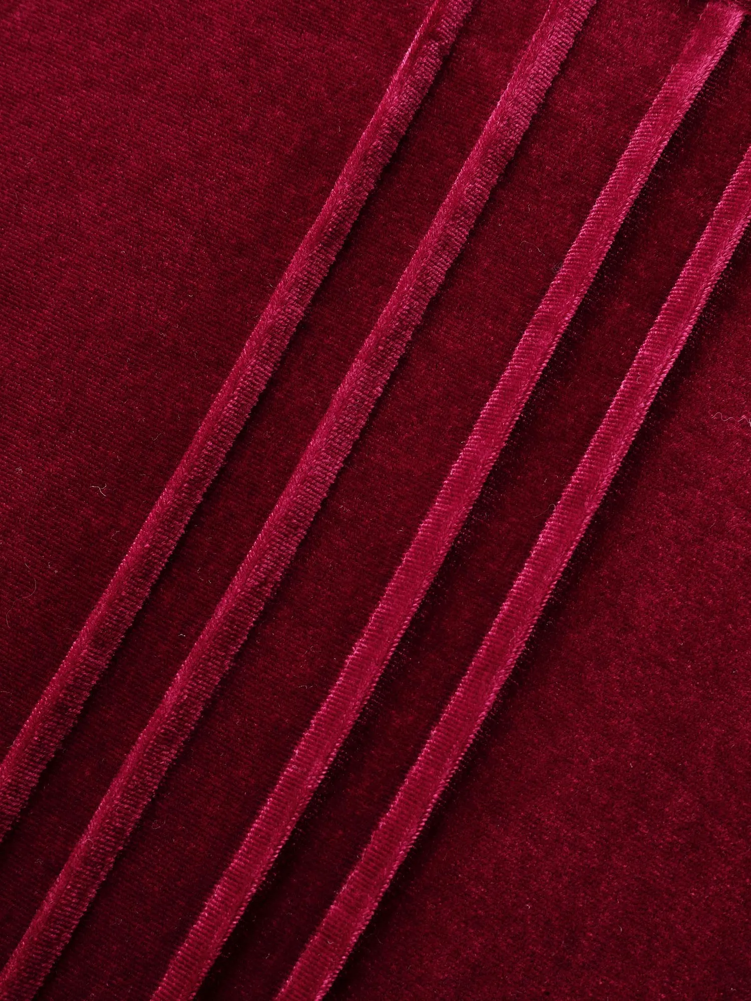 Plain Round Neck Gathered Velvet Blouse sold by Bloomchic product image thumbnail 5