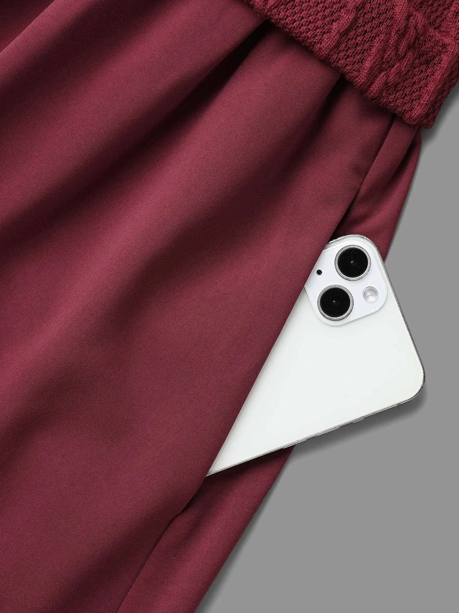 Solid Cable Knit Lantern Sleeve Dress sold by Bloomchic product image thumbnail 5