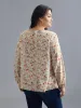 V Neck Ditsy Floral Contrast Webbing Blouse sold by Bloomchic