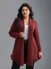 Kimono Collar Texture Knit Ruffle Hem Cardigan sold by Bloomchic