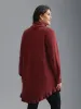 Kimono Collar Texture Knit Ruffle Hem Cardigan sold by Bloomchic