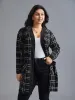 Plaid Open Front Patchwork Jacket sold by Bloomchic