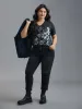 V-Neck Floral Print Fitted T-Shirt sold by Bloomchic