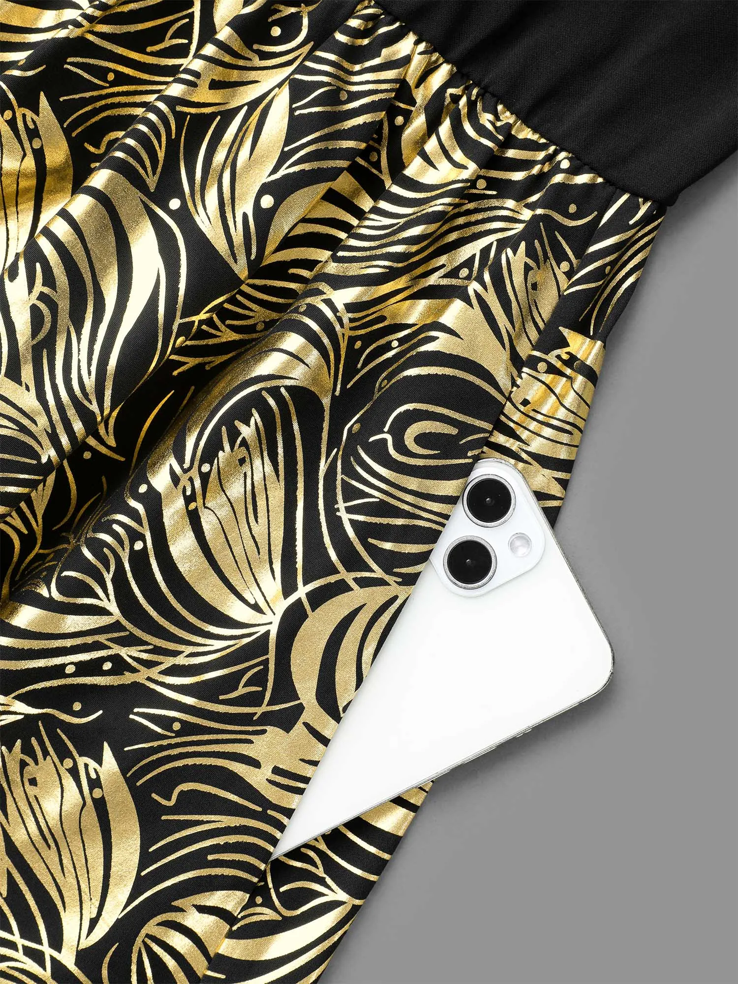 V Neck Glitter Flounce Sleeve Dress sold by Bloomchic product image thumbnail 5