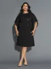 Rhinestone Ruffle Sleeve Mesh Patchwork Dress sold by Bloomchic