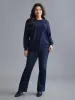Raglan Lace Mesh Sleeve Textured Sweatshirt sold by Bloomchic