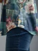 Crew Neck Floral Curved Hem T-Shirt sold by Bloomchic
