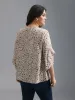 Crew Neck Ditsy Floral Bell Sleeve Blouse sold by Bloomchic