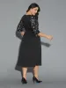 Round Neck Floral Embroidered  Dress sold by Bloomchic