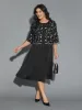 Round Neck Floral Embroidered  Dress sold by Bloomchic