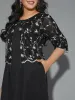 Round Neck Floral Embroidered  Dress sold by Bloomchic