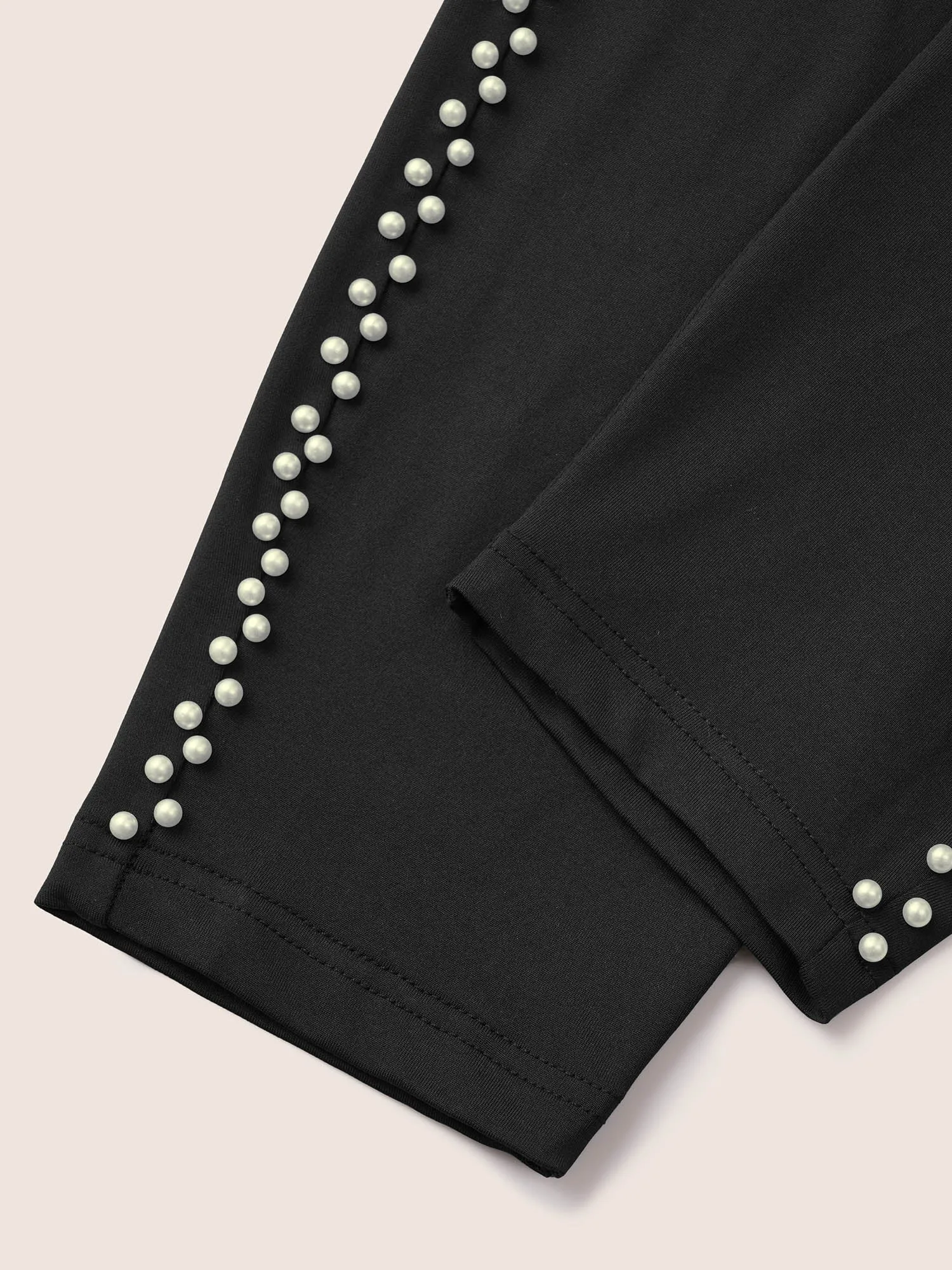 Pearl Beaded High Rise Skinny Leggings sold by Bloomchic product image thumbnail 5