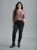 Notched Collar Floral Crisscross T-Shirt sold by Bloomchic