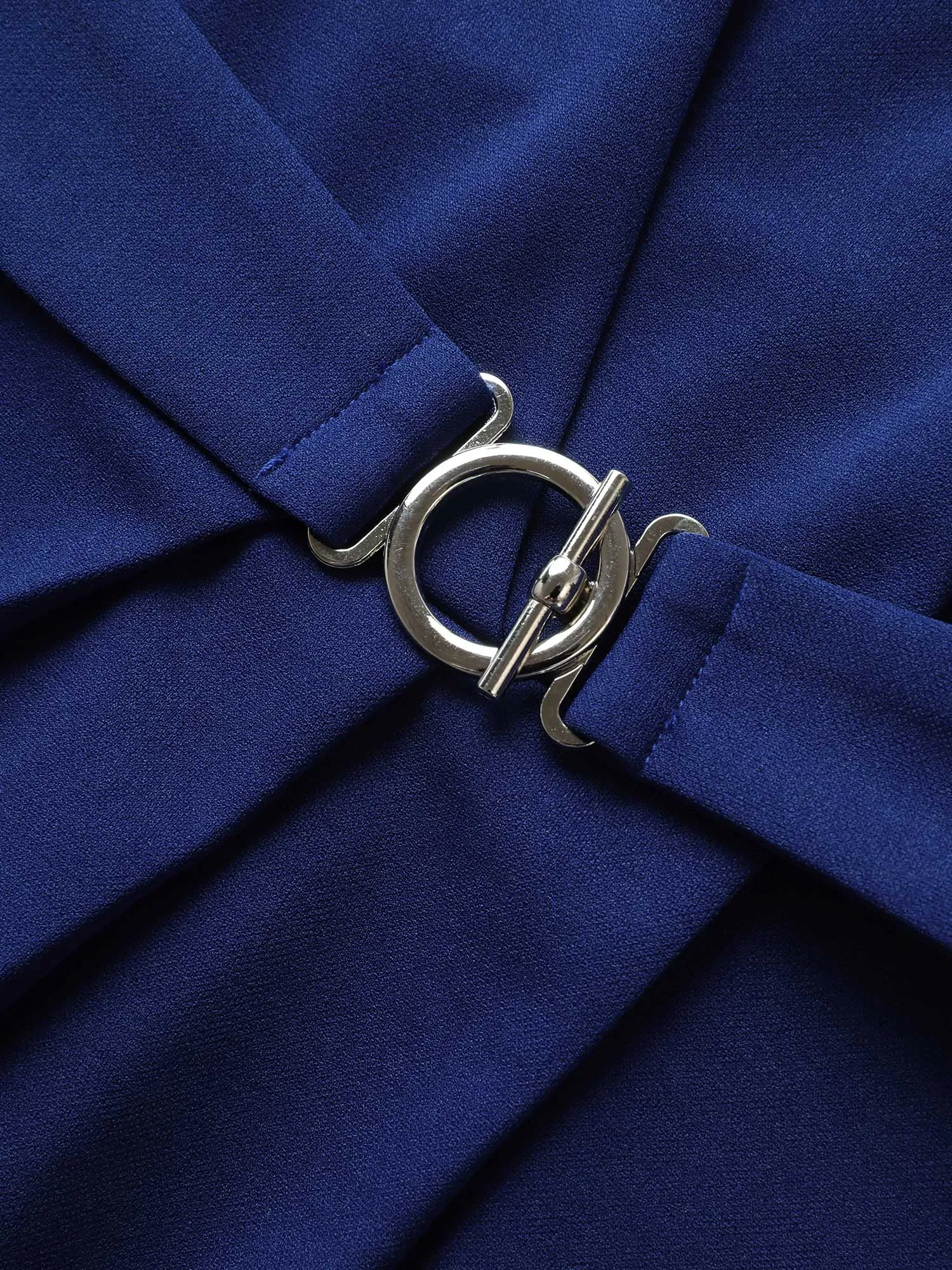 Solid Metal Detail Belted Pleated Tank Dress sold by Bloomchic product image thumbnail 5