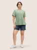 Cotton Crew Neck Tucked Seam Pleated T-shirt sold by Bloomchic
