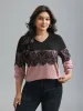 Crochet Lace Mesh Contrast Patchwork Top sold by Bloomchic