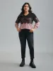 Crochet Lace Mesh Contrast Patchwork Top sold by Bloomchic