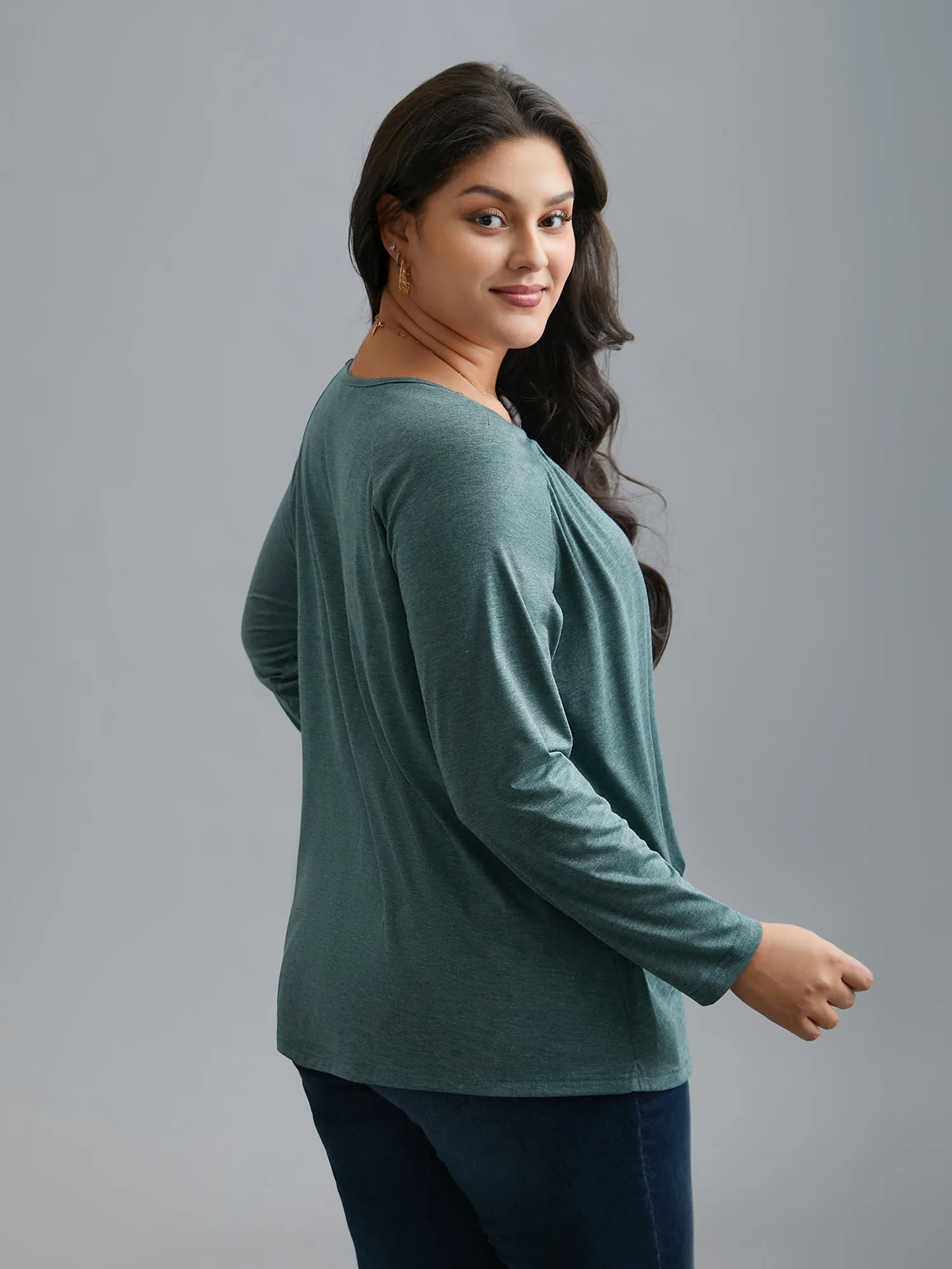 2-In-1 Gathered Ruffle Trim T-Shirt sold by Bloomchic product image thumbnail 3