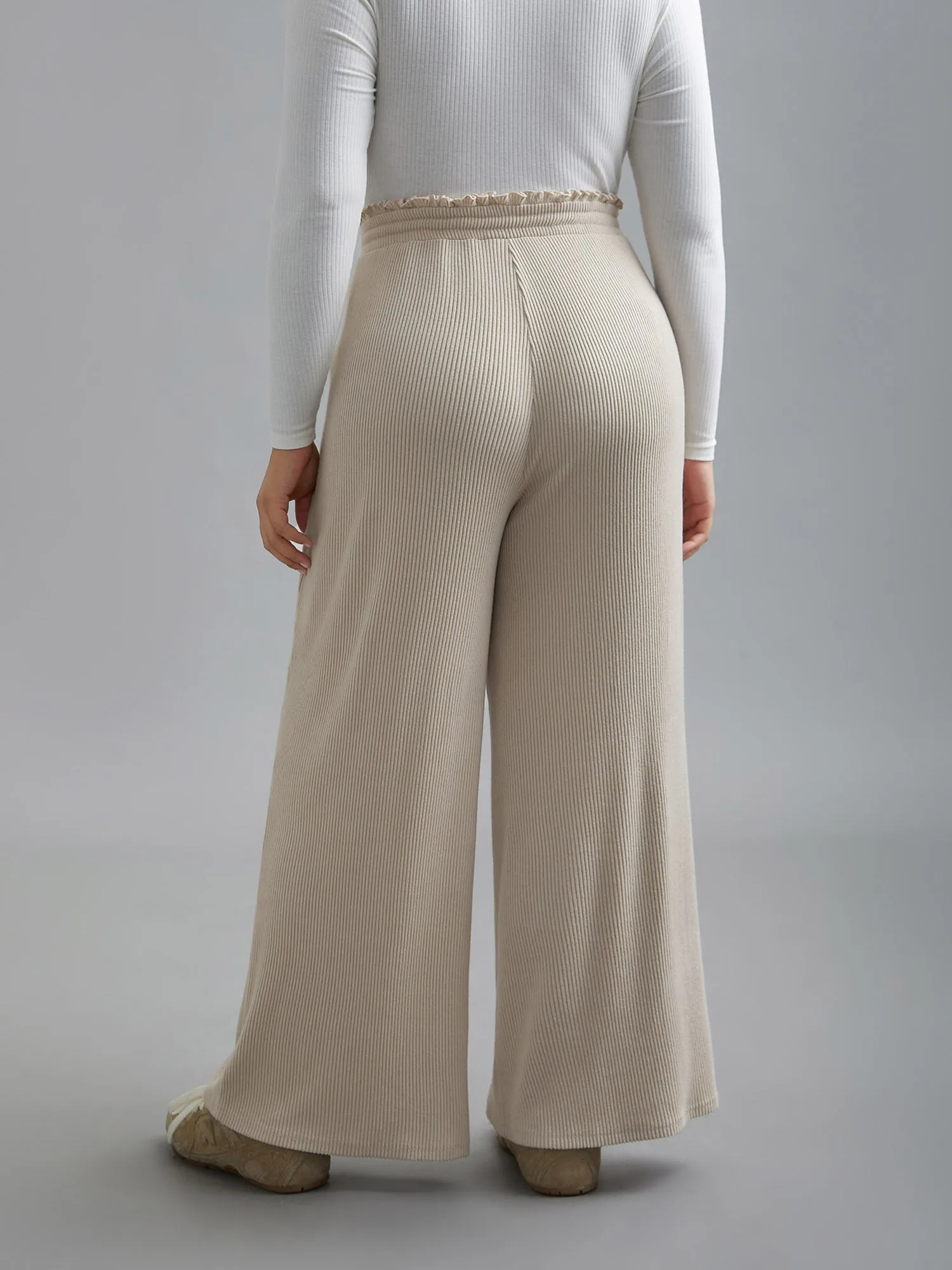 Solid Drawstring Fit Stretch Pants sold by Bloomchic product image thumbnail 2