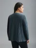 Pit Strip Contrast Button Detail T-Shirt sold by Bloomchic