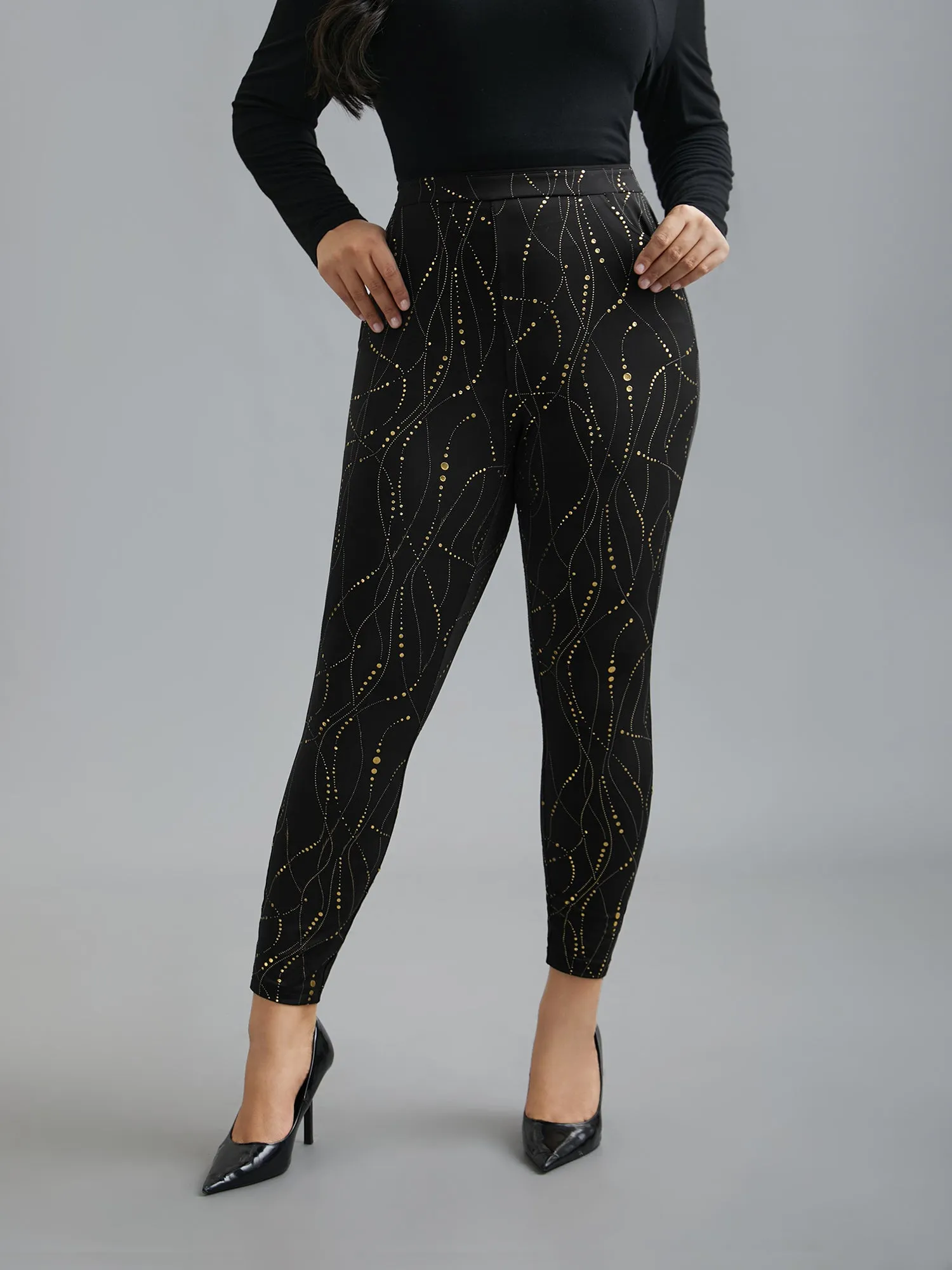 Shiny Glitter Skinny Fit Leggings sold by Bloomchic