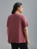 Striped Print Contrast Stretchy T-Shirt sold by Bloomchic