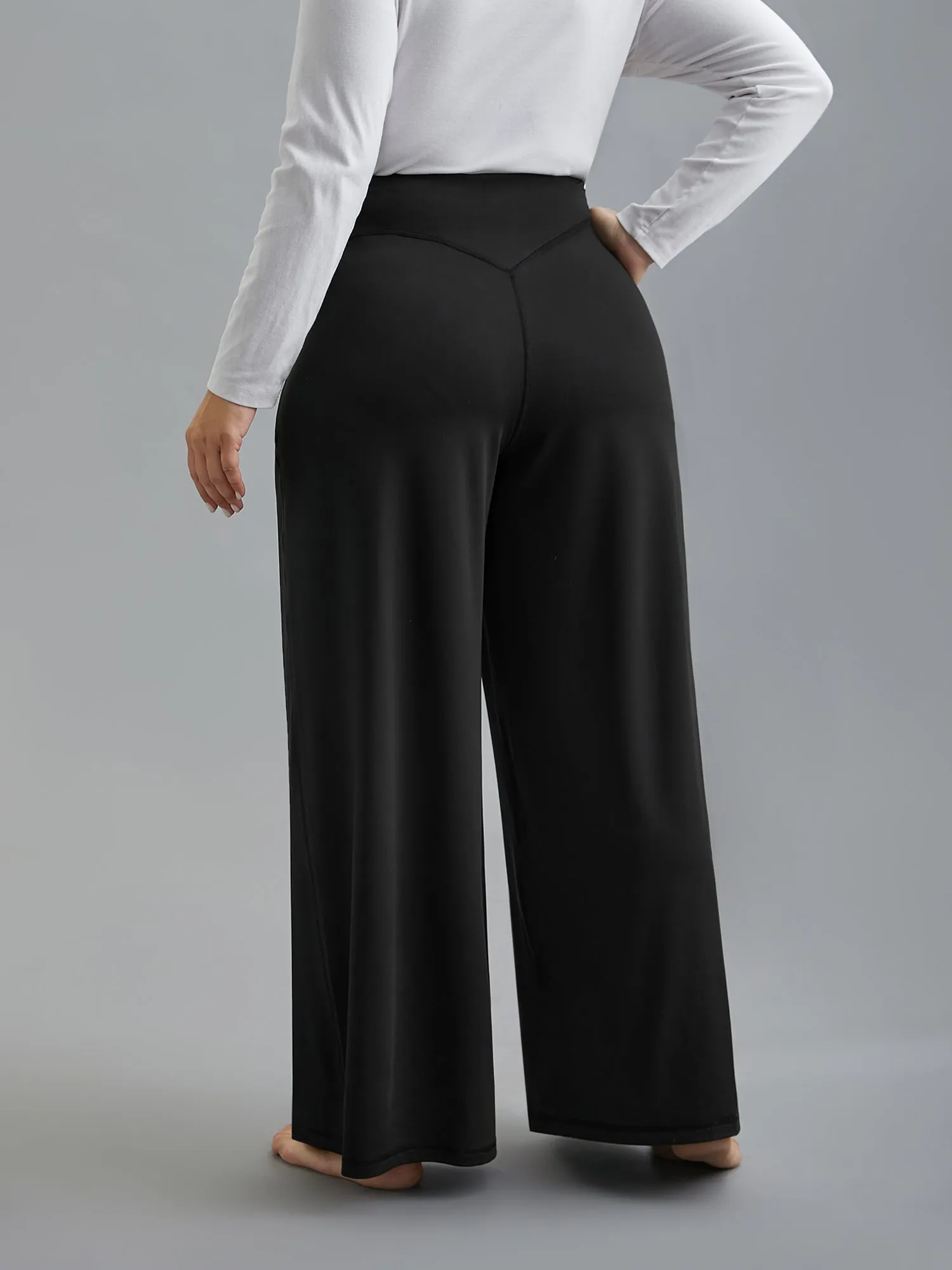 Super Stretchy Wide-Leg Casual Pocket Pants sold by Bloomchic product image thumbnail 3